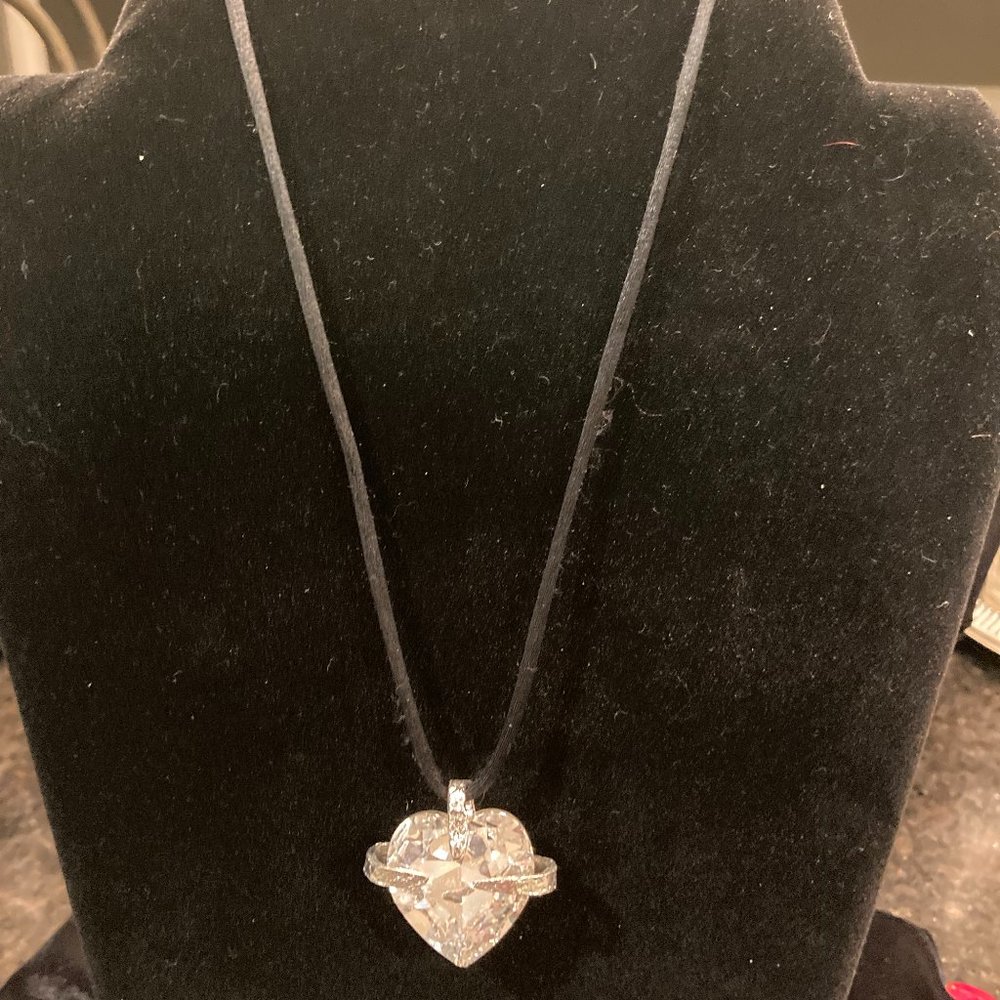 J. Jansen Crystal Heart Necklace